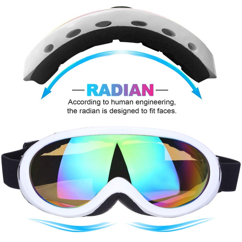 Rngeo Ski Goggles, Pack of 2, Snowboard Goggles for Kids, Boys & Girls, Youth, Men - Image 2